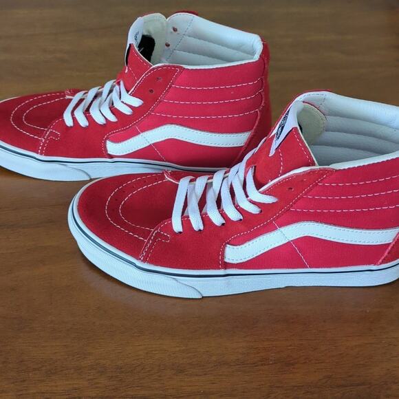 Vans Sk8-Hi Shoe Racing Red/True White M6 W7.5 - Picture 3 of 7